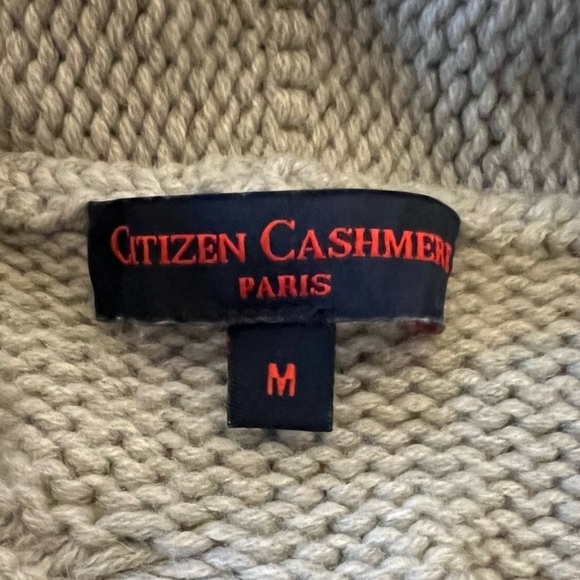 Dreamy Soft Cashmere Grey Belted Cardigan 90% merino wool 10% Cashmere M - Picture 4 of 12